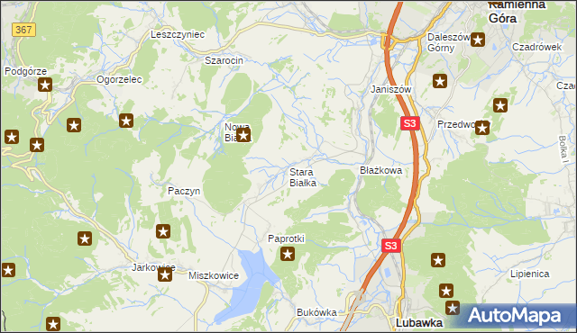 mapa Stara Białka, Stara Białka na mapie Targeo