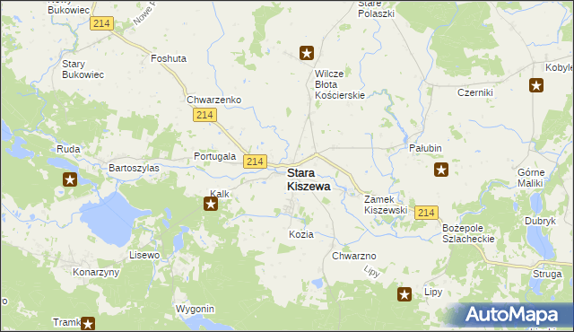 mapa Stara Kiszewa, Stara Kiszewa na mapie Targeo