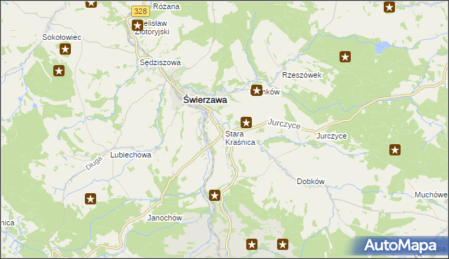 mapa Stara Kraśnica, Stara Kraśnica na mapie Targeo