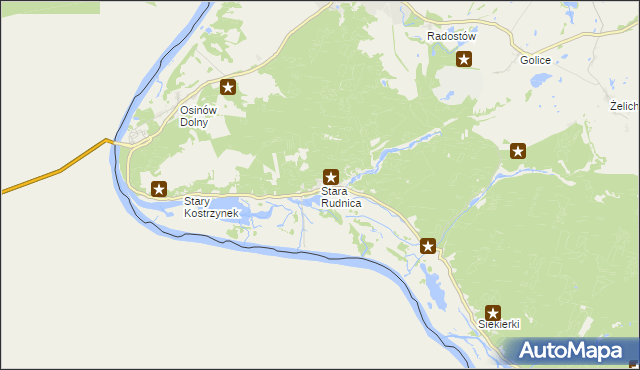 mapa Stara Rudnica, Stara Rudnica na mapie Targeo