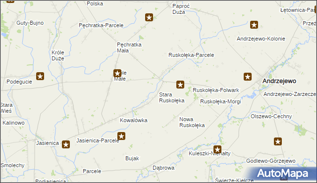 mapa Stara Ruskołęka, Stara Ruskołęka na mapie Targeo