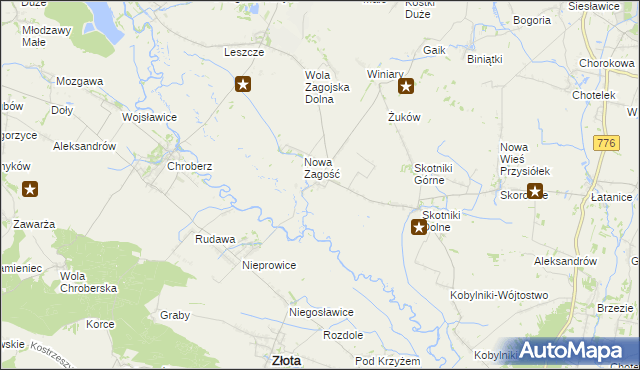 mapa Stara Zagość, Stara Zagość na mapie Targeo