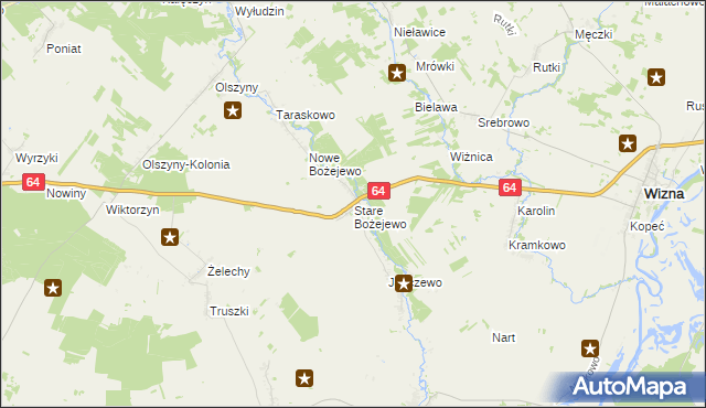 mapa Stare Bożejewo, Stare Bożejewo na mapie Targeo