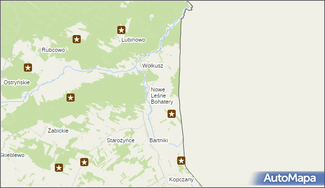 mapa Stare Leśne Bohatery, Stare Leśne Bohatery na mapie Targeo