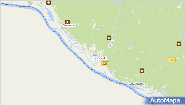 mapa Stare Łysogórki, Stare Łysogórki na mapie Targeo