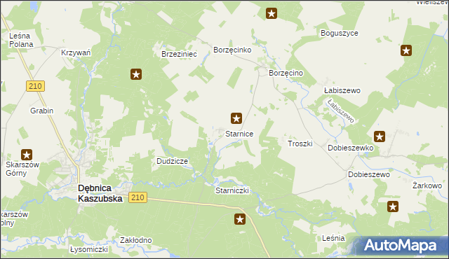 mapa Starnice, Starnice na mapie Targeo