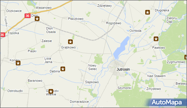 mapa Stary Sielec, Stary Sielec na mapie Targeo