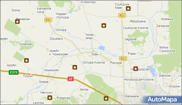 mapa Staw gmina Chełm, Staw gmina Chełm na mapie Targeo