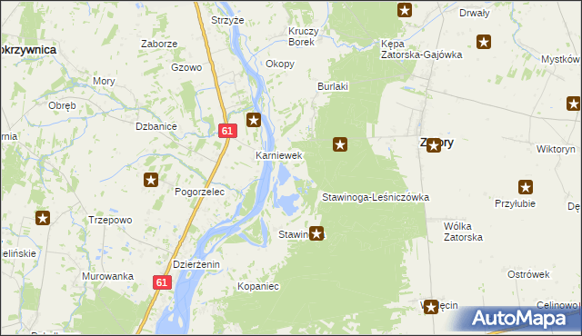 mapa Stawinoga-Rybakówka, Stawinoga-Rybakówka na mapie Targeo