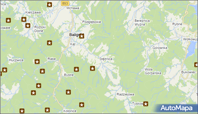 mapa Stężnica, Stężnica na mapie Targeo