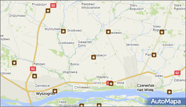 mapa Stobiecin, Stobiecin na mapie Targeo