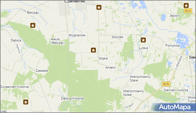 mapa Stójka gmina Czemierniki, Stójka gmina Czemierniki na mapie Targeo