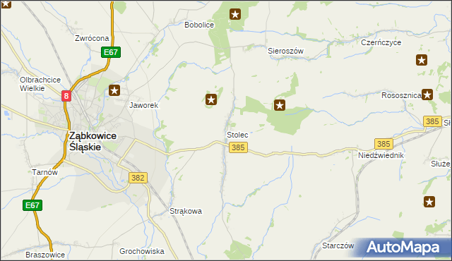 mapa Stolec gmina Ząbkowice Śląskie, Stolec gmina Ząbkowice Śląskie na mapie Targeo