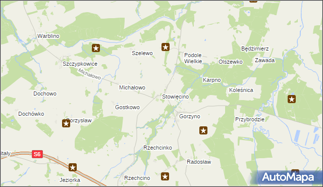 mapa Stowięcino, Stowięcino na mapie Targeo