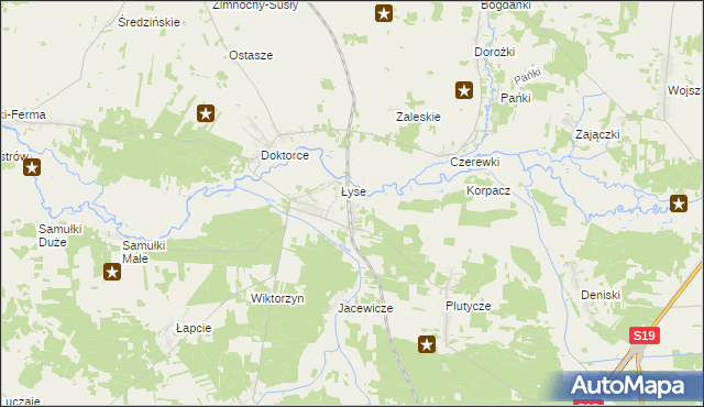 mapa Strabla, Strabla na mapie Targeo