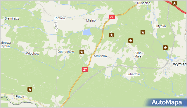 mapa Straszów gmina Przewóz, Straszów gmina Przewóz na mapie Targeo