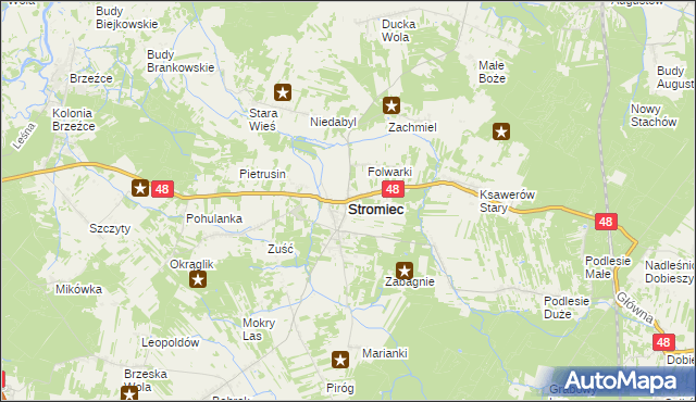 mapa Stromiec, Stromiec na mapie Targeo