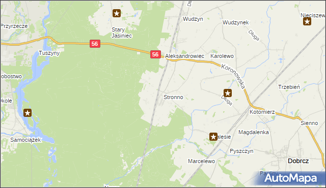 mapa Stronno gmina Dobrcz, Stronno gmina Dobrcz na mapie Targeo