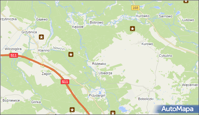 mapa Stróżany, Stróżany na mapie Targeo