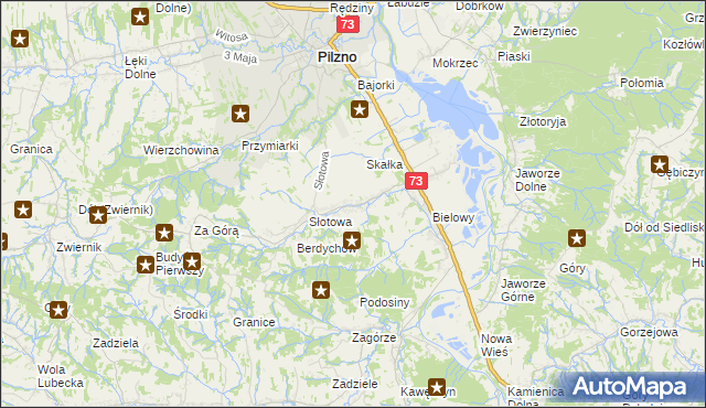 mapa Strzegocice, Strzegocice na mapie Targeo