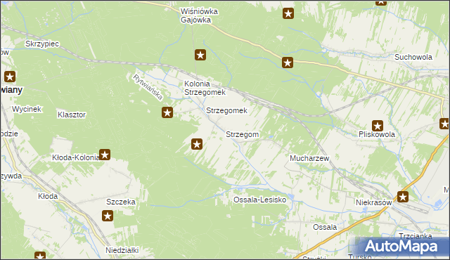 mapa Strzegom gmina Rytwiany, Strzegom gmina Rytwiany na mapie Targeo