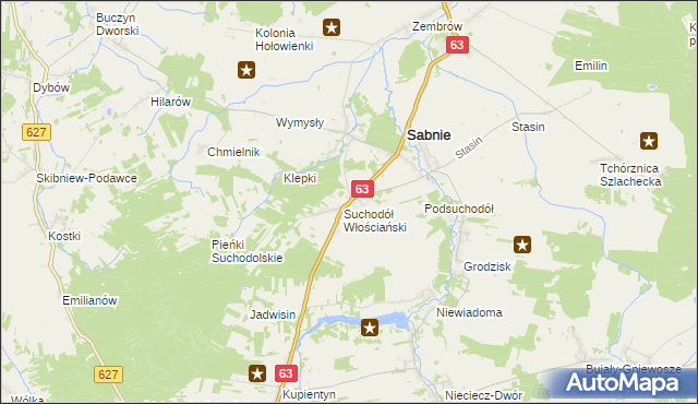 mapa Suchodół Szlachecki, Suchodół Szlachecki na mapie Targeo