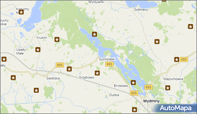 mapa Sucholaski, Sucholaski na mapie Targeo