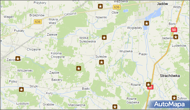 mapa Sulejów gmina Jadów, Sulejów gmina Jadów na mapie Targeo