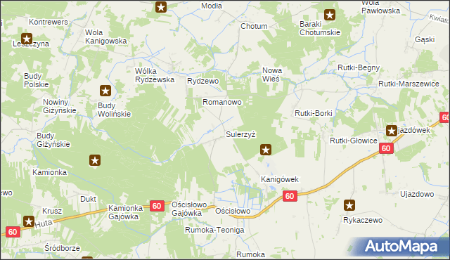 mapa Sulerzyż, Sulerzyż na mapie Targeo