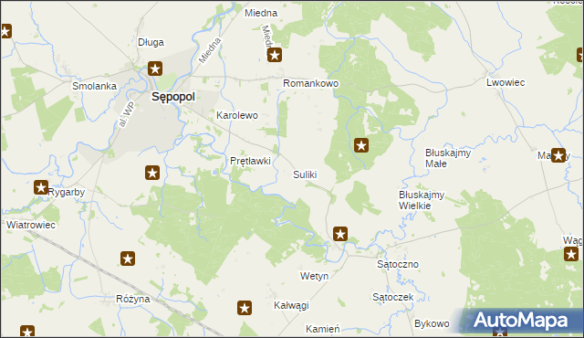 mapa Suliki, Suliki na mapie Targeo