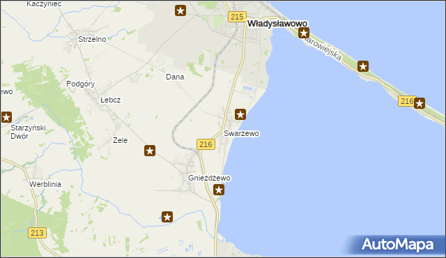 mapa Swarzewo, Swarzewo na mapie Targeo