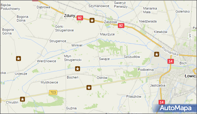 mapa Świące, Świące na mapie Targeo