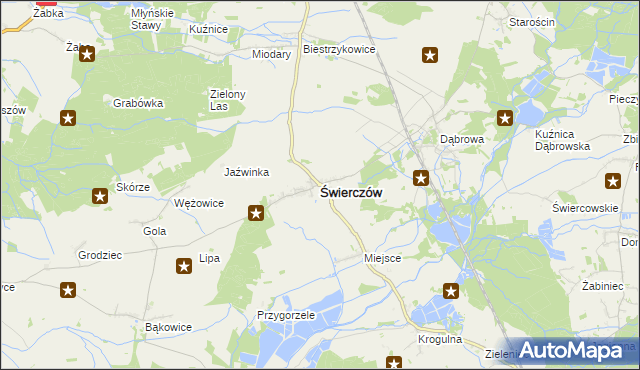 mapa Świerczów powiat namysłowski, Świerczów powiat namysłowski na mapie Targeo