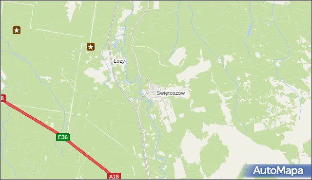 mapa Świętoszów, Świętoszów na mapie Targeo