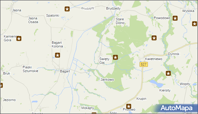 mapa Święty Gaj, Święty Gaj na mapie Targeo