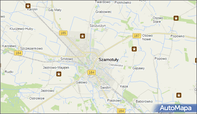 mapa Szamotuły, Szamotuły na mapie Targeo