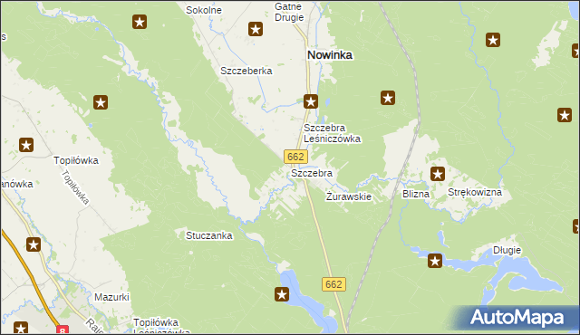 mapa Szczebra, Szczebra na mapie Targeo