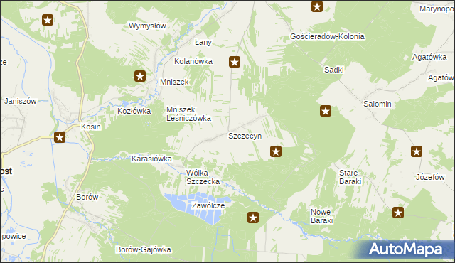 mapa Szczecyn, Szczecyn na mapie Targeo