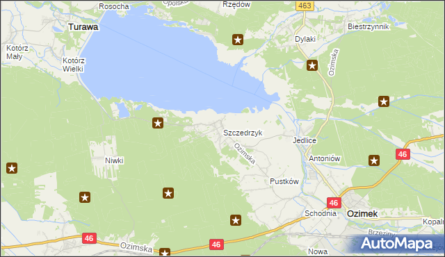 mapa Szczedrzyk, Szczedrzyk na mapie Targeo