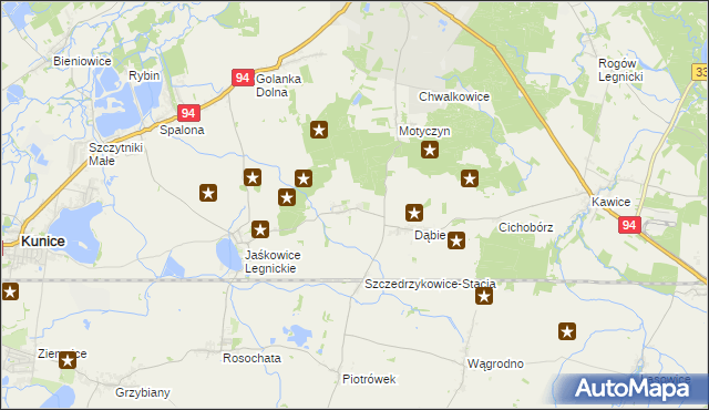 mapa Szczedrzykowice, Szczedrzykowice na mapie Targeo