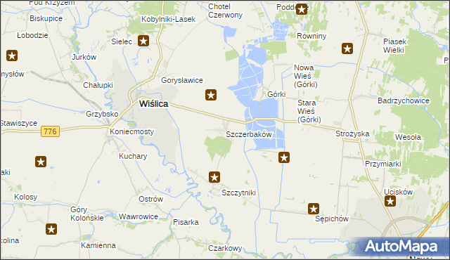 mapa Szczerbaków, Szczerbaków na mapie Targeo