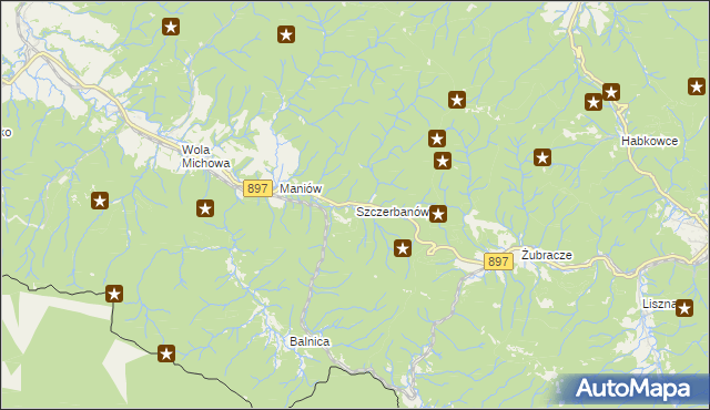 mapa Szczerbanówka, Szczerbanówka na mapie Targeo