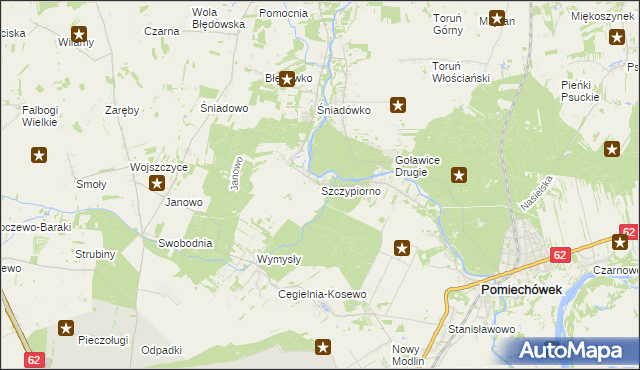 mapa Szczypiorno, Szczypiorno na mapie Targeo