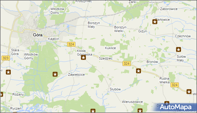 mapa Szedziec, Szedziec na mapie Targeo