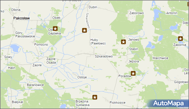 mapa Szkaradowo, Szkaradowo na mapie Targeo