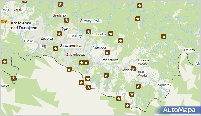 mapa Szlachtowa, Szlachtowa na mapie Targeo