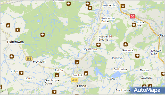 mapa Szyszkowa, Szyszkowa na mapie Targeo