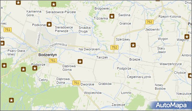 mapa Tarczek, Tarczek na mapie Targeo