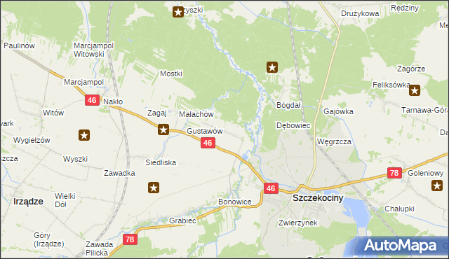 mapa Tęgobórz, Tęgobórz na mapie Targeo