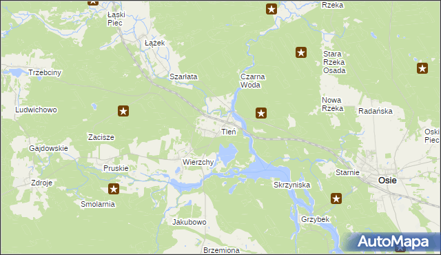 mapa Tleń, Tleń na mapie Targeo